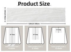 FEXIA White Gauze Cheesecloth Table Runner Spring 1 Pack-10FT, Ivory