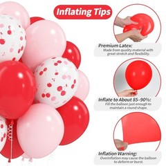 Cherry Balloons, 12 Inch Red and Pink Balloons Cherry on Top Balloon Red Pink
