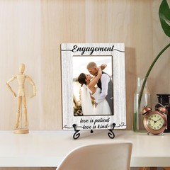 Utaqer Engagement Picture Frame, Picture Gifts For Couples Wife Husband, Wood…