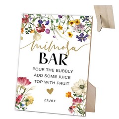 Floral Mimosa Bar Sign, 8 inches x 11 inches, multicolorZJB08