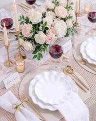 LIYH 24 Pcs Plastic Plates Reusable – Unbreakable Party 24(12 Guests) White