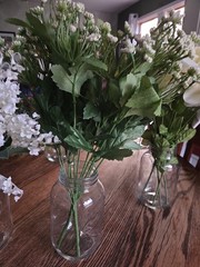 Variety of white Silk Flowers