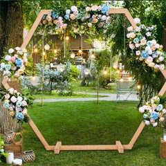 2-Style Rustic Wood Wedding Arch Backdrop Flower Display Stand Frame Background