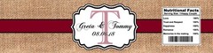 Burlap Burgandy Stripe Monogram Wedding Water Bottle Labels