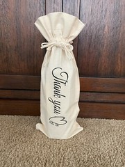 Custom Cotton Wine Bag Wedding Shower Birthday Anniversary Favors Gift