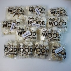 Sola Wood Flowers Lot 12 Packs Ivory Cream 1.5″ Magnolia 2″ Poise 10ct