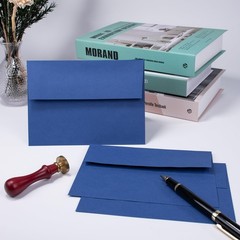 Self Seal A2 Envelopes 50 Pack – 4.5 x 5.5 Inches Blue A2(4.375×5.75in), blue
