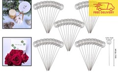 Versatile 50 Pcs Silver Memo Holders – 6-Inch Table Number Clips for Parties