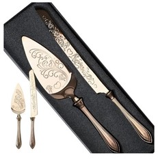 Rose Gold Cake Knife Server Set Deluxe Stainless Steel Cutter (T3)
