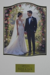 WEDDING SIGNATURE PICTURE FRAME WALL DISPLAY with PHOTO & PERSONALIZED PLATE
