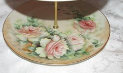 Custom Three Tier Tea Party Cake Stand Made With Vintage Hand Painted Plates