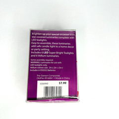 NEW! LED Party 6 Star Covered Vellum Luminaries w/ 6 Super Bright Tealights Fun