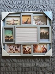 MELANNCO Collage Picture Frame with Letter Board, 8 Opening Photo Collage Wall..