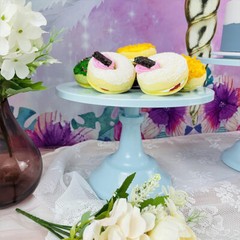 Round Cake Stand Metal Iron Pedestal Dessert Holder Wedding Party Rack Display