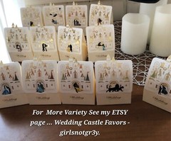 Enchanted Wedding Castle Candy Boxes / Beauty & the Beast / 50ct package