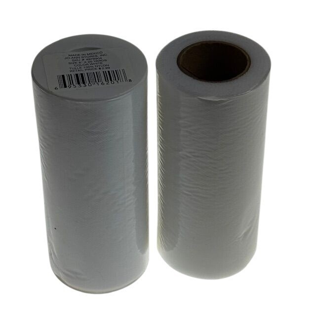 Tulle Spool 6″ White 50 Yards White Crafts Decoration Nylon Clothing DIY Netting