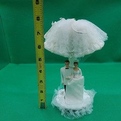Vintage Wedding Cake Topper, Bride & Groom, Venice CA USA 1959 Coast Novelty Mfg