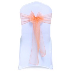 10/20/50/100 Pcs Organza Chair Cover Sash Bow Wedding Party Venue Decoration