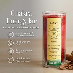 Aloha Bay Premium Scented Hand Made Chakra Energy Jar 11 Oz Jar Muladhara Yoga