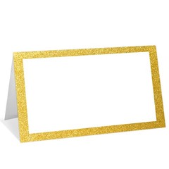 25 PCS Gold Foil Tent Place Cards Food Buffet Name Label For Table Setting