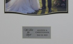 WEDDING SIGNATURE PICTURE FRAME WALL DISPLAY with PHOTO & PERSONALIZED PLATE