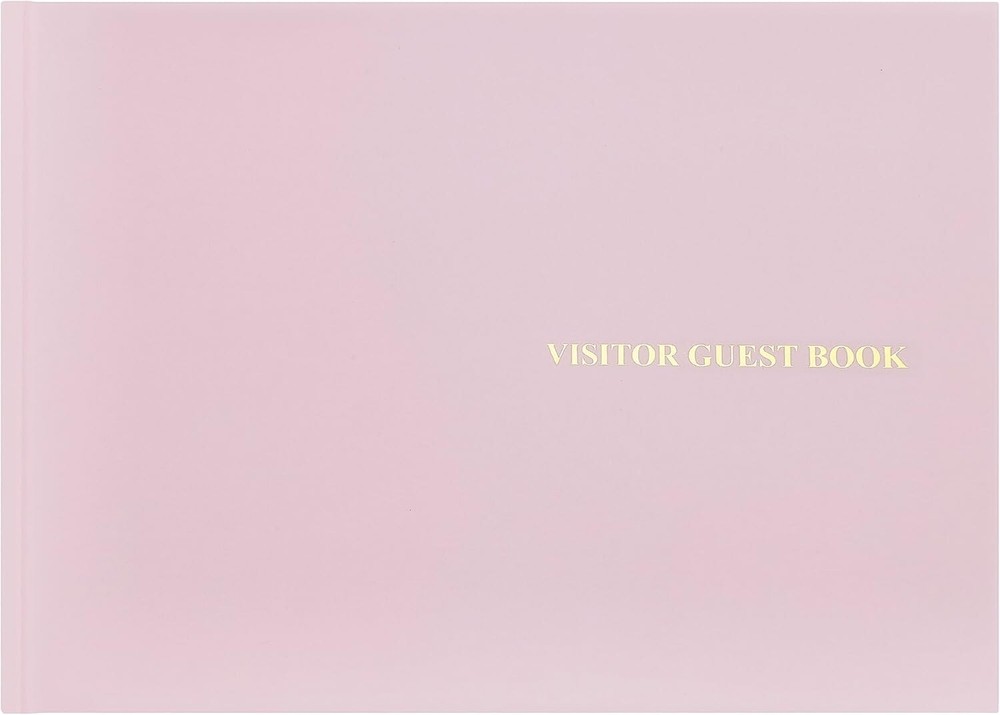 Pink Visitor Guest Book for Vacation Home Airbnb Rentals Hardcover 206 Pages