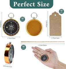 50 Sets/100pcs Compass Wedding Favors for Guests, Compass Souvenir Gift with …