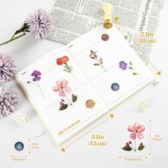 Dizdkizd 320Pcs Transparent Flower & Wax Seal Stickers – Multicolored