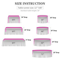 5-Pack Satin Table Runner Black 12 x 108 inches Long, Table Runners for Weddi…