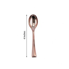 4″ long Rose Gold Dessert Spoons Wedding Dinner Party Home Disposable Tableware