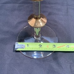 2 Wedding Champagne Toasting Flute Glasses with Gold Access Bling Stems 9″ tall