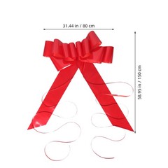 Reusable Wedding Car Bow PVC Material Large Red Bow for Decor and Special Events