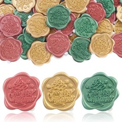 Christmas Wax Seal Stickers, 48 Pcs Gold Red Green Self Adhesive Sealing Wax …