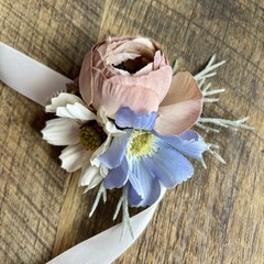 Lot Of 2 Corsages Wedding Accessories Dusty Blue/Dusty Pink/Ivory New