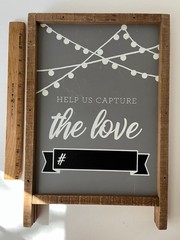 Freestanding Chalkboard Wood Easel Double-Sided Cute Party Wedding Decor!