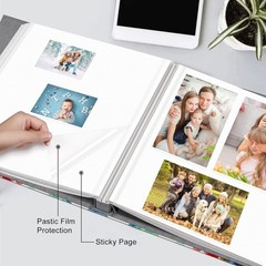 Photo Album Self Adhesive for 3×5 4×6 5×7 6×8 8×10 Pictures 60 Sticky Pages