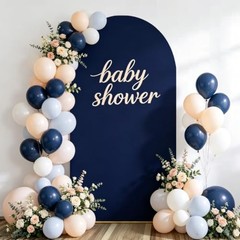 Arch Cover Spandex Party Arch Backdrop Cover for Birthday Party 6ft Navy Blue