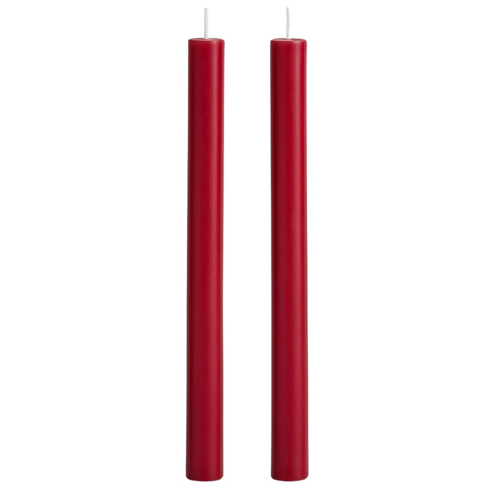 Biedermann & Sons Cranberry Red Taper Candles 2 Pack, 10-Inch,