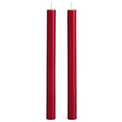 Biedermann & Sons Cranberry Red Taper Candles 2 Pack, 10-Inch,