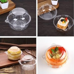 Sturdy 50-Count Plastic Cupcake Holders with Clamshell Seal for Fresh Desserts