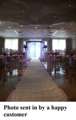 Wedding Aisle Runner Marriage Ceremony White Bridal Carpet Hearts Design 100-Ft