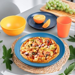 Liyh Love In Your Heart Liyh 36 Pcs Wheat Straw Dinnerware Sets Plastic