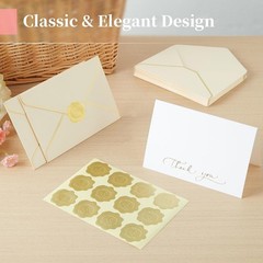 100 PCS Gold Embossed Envelope Stickes – Heart Stickes Foil Envelope Seal for…