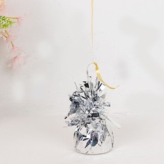 6 Silver Metallic Foil Balloon Weights DIY Wedding Reception Party Decorations