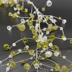 198″ Acrylic Crystal Diamond Garland String – Frosted & Cut Beaded Decor (Set of