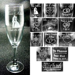 Personalized Toasting Flutes – Champange Glasses Engraved Wedding Party Gifts
