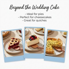 Homi Styles Wedding Cake Knife and Server Set | Rose Gold Color Premium 420 S…