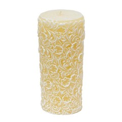Virgen De Guadalupe Candle Religious Protects Family White Golden Decor 1 PCS