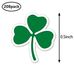Green Shamrock Clover Planner Stickers, 0.5in Scrapbooking St. Patrick’s Day