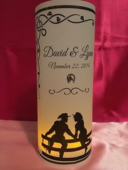 10 Personalized Country Western Vellum Wedding Luminaries Centerpieces Decor #2